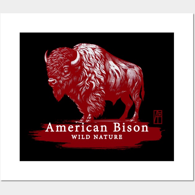 American Bison - WILD NATURE - BISON -17 Wall Art by ArtProjectShop